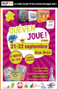 "Quéven Joue" le 21 et 22 septembre aux Arcs