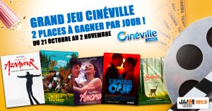 Grand jeu cinéma avec le Cinéville de Lorient, 2 places par jour à gagner pendant les vacances !