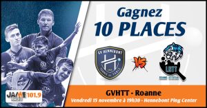 Gagnez vos places pour le prochain match de la GVHTT face à Roanne !