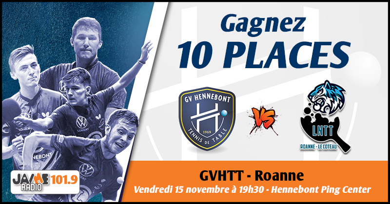 Gagnez vos places pour le prochain match de la GVHTT face à Roanne !