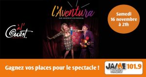 Gagnez vos places pour le spectacle “L’aventura” au Théâtre à l’Ouest d’Auray !