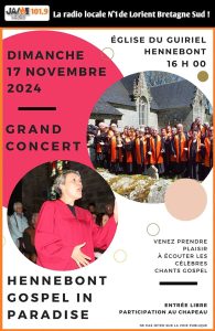 Grand concert de la chorale Hennebont Gospel In Paradise