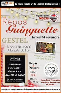 Soirée "Repas Guinguette" à Gestel organisé par le MCG56