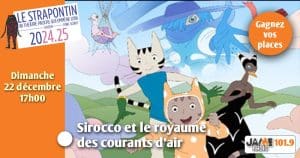 Gagnez vos places pour voir « Sirocco et le royaume des courants d’air » au Strapontin !