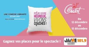Gagnez vos places pour le spectacle “Pour vivre heureux, vivons couchés !” au Théâtre à l’Ouest d’Auray !