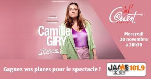 Gagnez vos places pour voir le spectacle de Camille Giry au Théâtre à l’Ouest d’Auray !