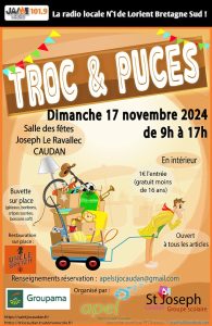 Troc et Puces organisé par l'APEL Saint-Joseph de Caudan le 17 novembre.