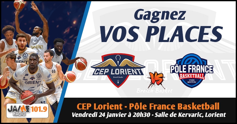 Gagnez vos places pour le match du CEP Lorient Breizh Basket face au pôle france de basket !
