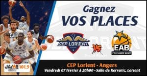 Gagnez vos places pour le match du CEP Lorient Breizh Basket face aux étoiles Angers Basket !