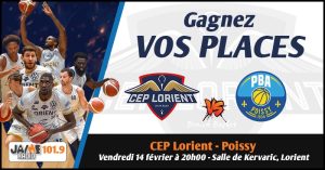 Gagnez vos places pour le match du CEP Lorient Breizh Basket face à Poissy Basket !