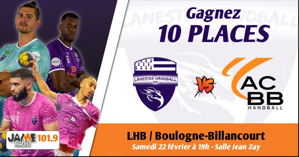 Gagnez vos places pour le match entre Lanester Handball et l’AC Boulogne Billancourt !