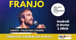 Gagnez vos places pour le spectacle de Franjo au Palais des congrès de Lorient !