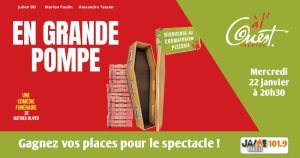 Gagnez vos places pour le spectacle “En grande pompe” au Théâtre à l’Ouest d’Auray !