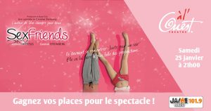 Gagnez vos places pour le spectacle “Sex Friends” au Théâtre à l’Ouest d’Auray !