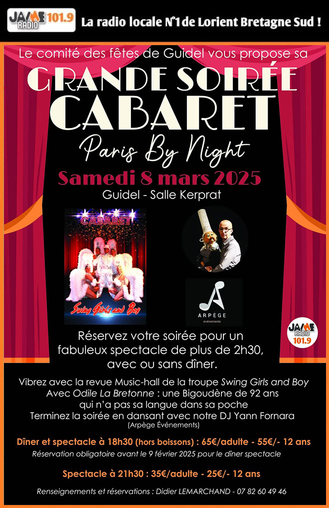 Soirée Cabaret salle de Kerprat à Guidel