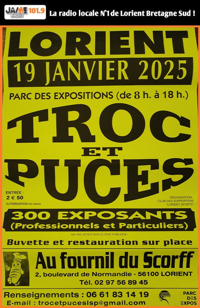 Troc et Puces au Parc des expositions de Lanester par le club des supporters de Lorient Sports
