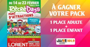 Gagnez l’un des packs pour les Récrédays à Lanester !