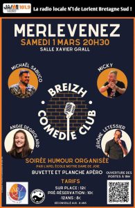 Breizh Comédie Club à Merlevenez organisé par l'APEL de l'Ecole Notre Dame de Joie