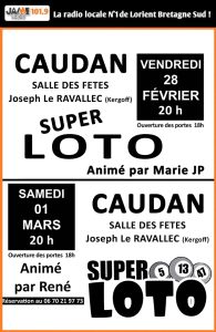Deux lotos sont organisés par le Club Caudan Natation !