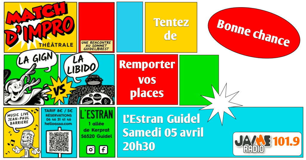 Gagnez vos places pour voir la GIGN et son théâtre d’impro à l’Estran de Guidel !