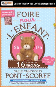 Foire pour l'enfant le dimanche 16 mars à Pont-Scorff