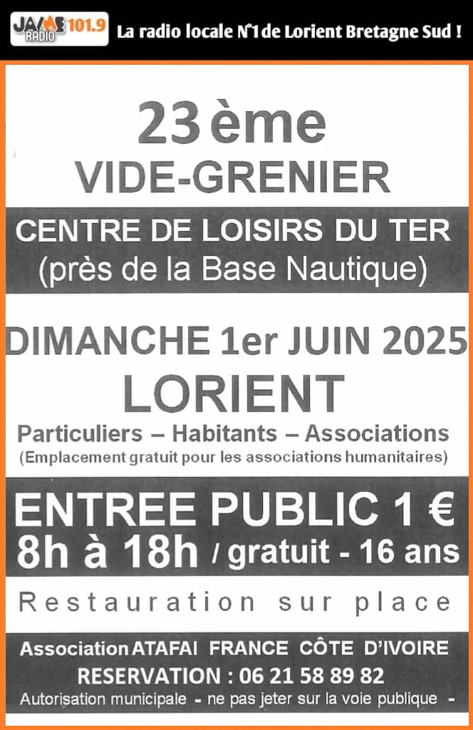 Vide-Grenier à Lorient par ATAFAI France Côte d’Ivoire