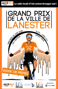 Ne manquez pas le Grand Prix cycliste de Lanester le 25 juin ! Une course élite + open sur 80,5 km, départ à 19h45.