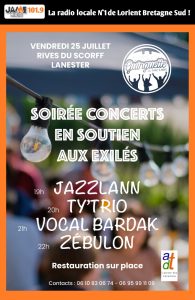 Lanester : rendez-vous à la Guinguette le 25 juillet pour une soirée en soutien aux exilés