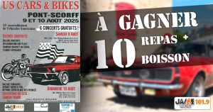 Gagnez votre repas avec boisson à l’US Cars and Bikes de Pont-Scorff !