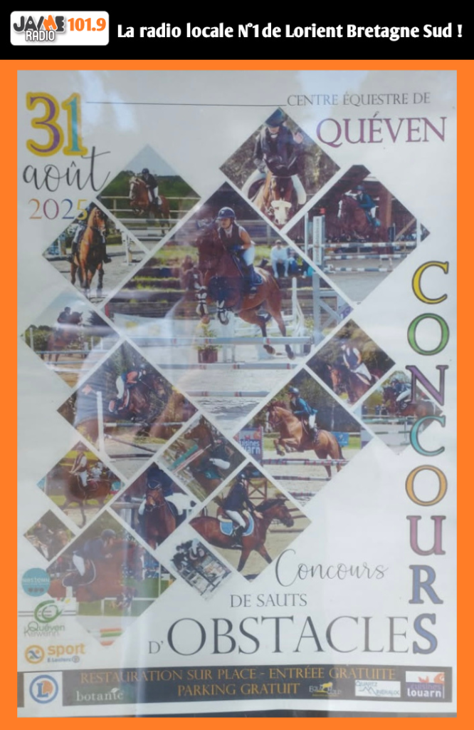 Rendez-vous à Quéven le 31 août pour une compétition équestre de saut d’obstacles. Entrée gratuite et restauration sur place.