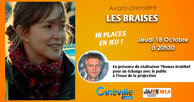 Gagnez vos places pour l’avant première du film “Les Braises” au Cinéville de Lorient !