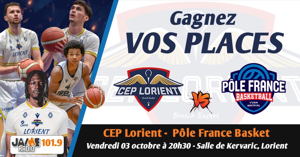 Gagnez vos places pour le match du CEP Lorient face au Pôle France Basket !