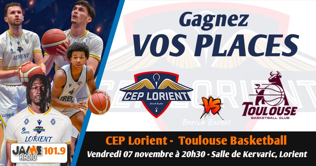 Gagnez vos places pour le match du CEP Lorient Breizh Basket face à Toulouse