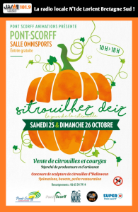 Le Sitrouilhez Deiz revient à Pont-Scorff les 25 et 26 octobre ! Marché de producteurs, concours de citrouilles, animations et restauration sur place.