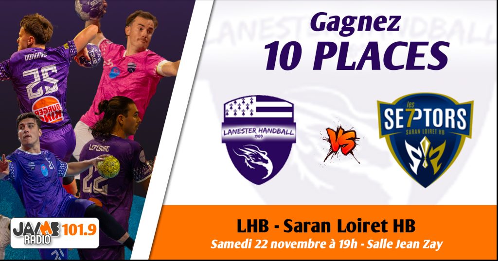 Gagnez vos places pour le match entre Lanester Handball et Saran Loiret !