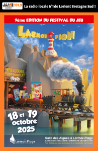 La 9e édition du Festival du Jeu se tient les 18 et 19 octobre 2025 à Larmor-Plage. Jeux de société gratuits pour tous, en famille ou entre amis.