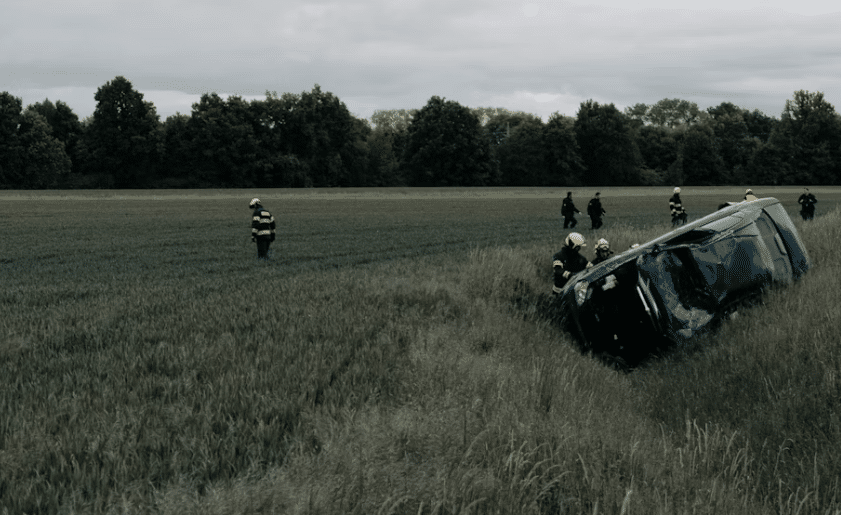 VOITURE DANS CHAMPS
