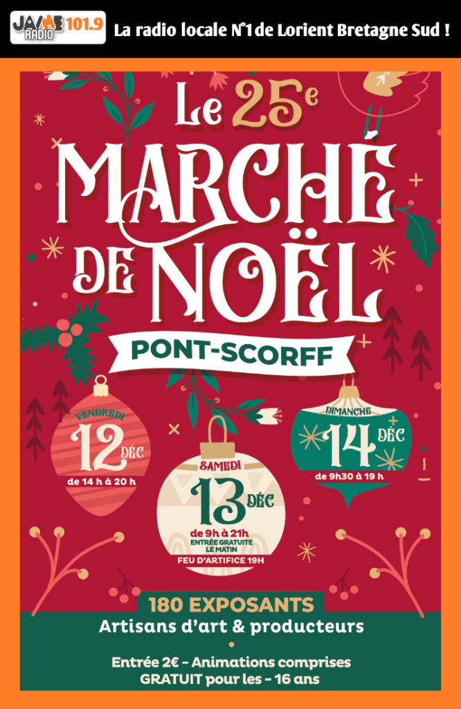 Le Grand Marché de Noël de Pont-Scorff revient du 12 au 14 décembre : 180 exposants, animations, paniers garnis à gagner.