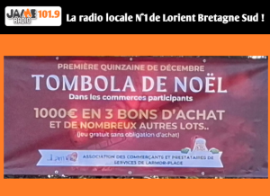 Participez à la grande tombola de Noël à Larmor-Plage et tentez de gagner jusqu’à 1 000 € en bons d’achat ainsi que de nombreux lots chez les commerçants participants.