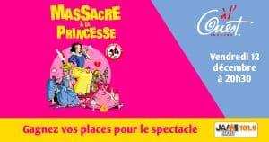 Gagnez vos places pour voir “Massacre à la princesse” au Théâtre à l’Ouest d’Auray !