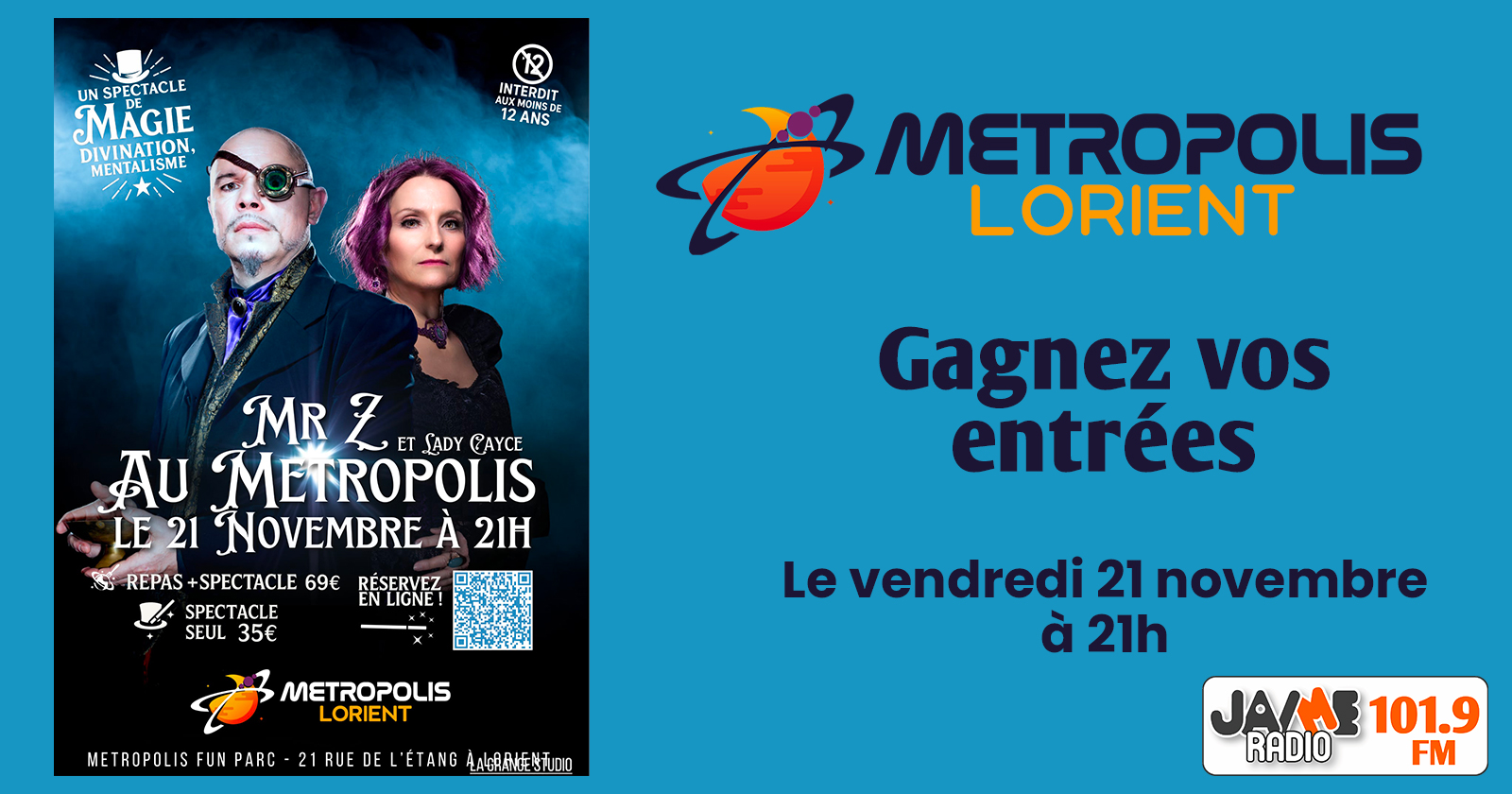 Gagnez votre entrée pour Magis-Divination au Métropolis Fun Parc de Lorient !