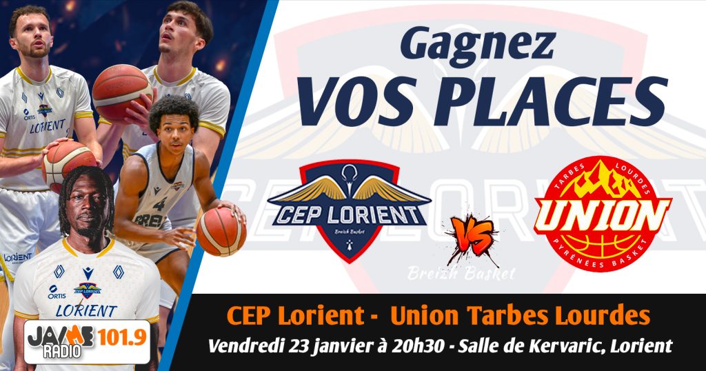 Gagnez vos places pour le match du CEP Lorient face à l’Union Tarbes-Lourdes Basket