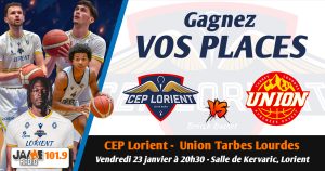 Gagnez vos places pour le match du CEP Lorient face à l’Union Tarbes-Lourdes Basket