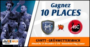 Gagnez vos places pour le prochain match de la GVHTT face à Grünwettersbach !