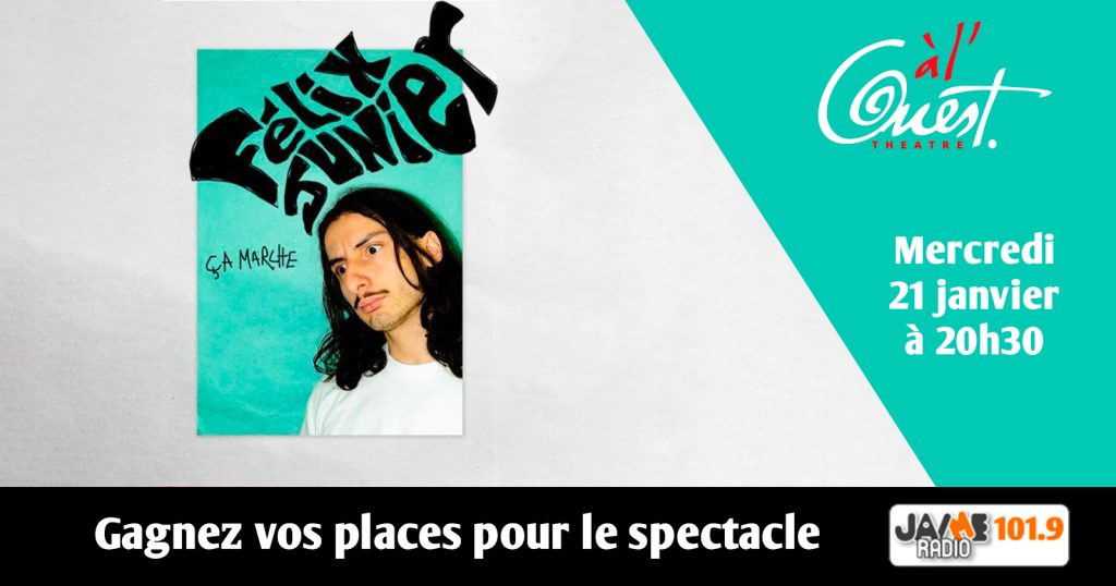 Gagnez vos places pour voir Félix Junier au Théâtre à l’Ouest d’Auray !
