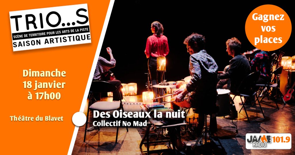 Gagnez vos places pour “Des oiseaux la nuit” par le Trio…s !