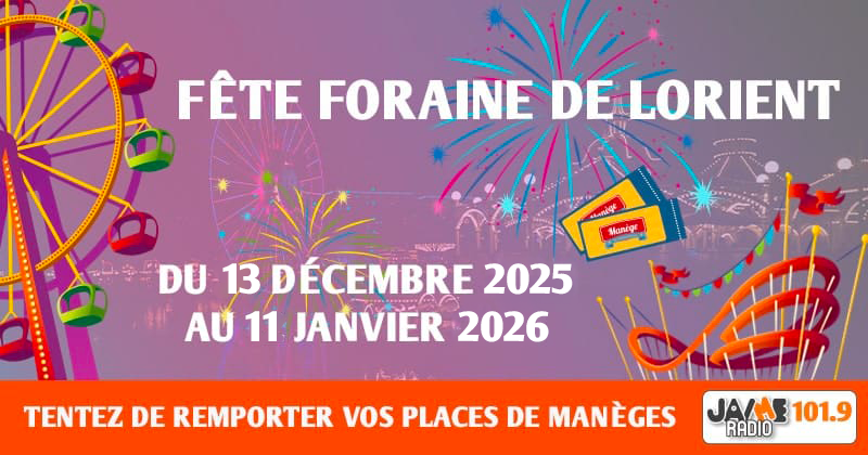 Gagnez vos places de manège à la fête foraine de Lorient avec JAIME Radio !