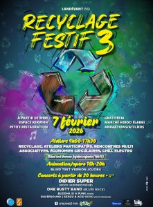Le Recyclage Festif revient le 7 février à Landévant avec marché, ateliers, concerts et animations autour de l’écologie.