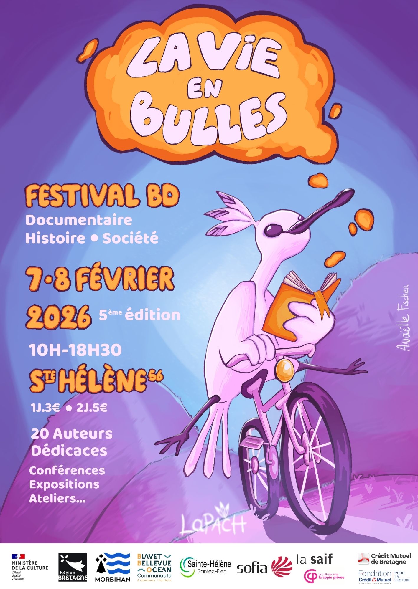 Le festival BD La Vie en Bulles revient à Sainte-Hélène les 7 et 8 février pour sa 5e édition, entre BD documentaire, histoire et société.
