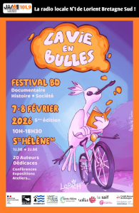 Le festival BD La Vie en Bulles revient à Sainte-Hélène les 7 et 8 février avec auteurs, dédicaces et conférences.